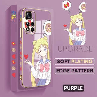 เคสโทรศัพท์มือถือ TPU แบบนิ่ม ลายการ์ตูนเซเลอร์มูน ป้องกันเลนส์ สําหรับ Redmi Note 11 Pro 10 Pro 11S 10S 11 Pro+ 5G