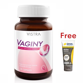 Vistra Vaginy วิสทร้า วาจินี่ ปรับสมดุลของจุลินทรีย์ เกี่ยวกับจุดซ่อนเร้น ขนาด 30 แคปซูล