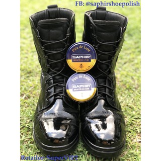 แวกซ์ขัดรองเท้าคุณภาพเยี่ยม Saphir Beaute du Cuir จากฝรั่งเศส สำหรับความเงางามของรองเท้าข้าราชการ ทหาร ตำรวจ