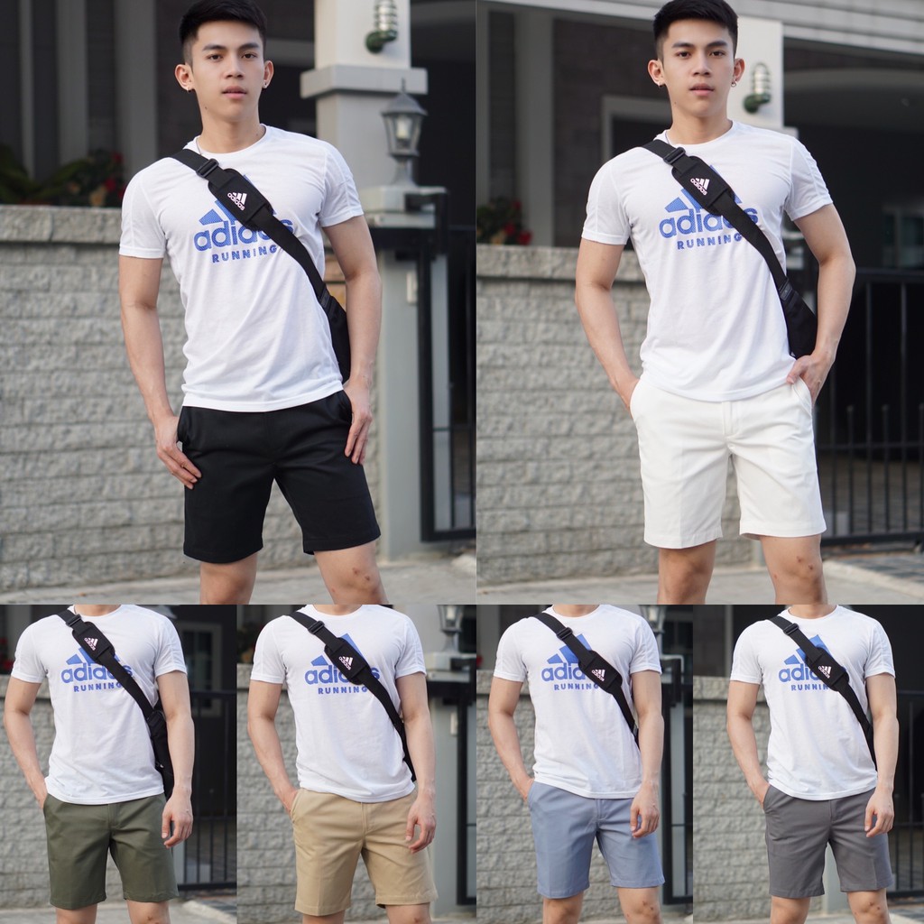 กางเกงขาสั้นความยาว17นิ้วผลิตจากผ้าชิโนผ้าไม่ยืดแต่ใส่สบายทรงสวย