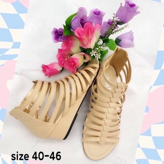 พร้อมส่ง… size 41 42 43  หุ้มข้อ ซิปหลัง gladiator shoes