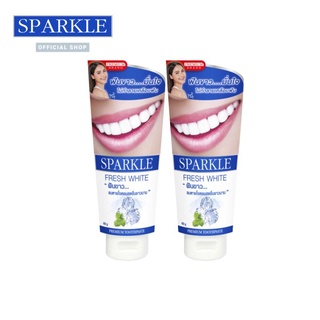 SPARKLE ยาสีฟัน สปาร์คเคิล ไวท์ สูตร WHITE TOOTHPASTE 60 กรัม SK0049 ฟันขาว..ลมหายใจหอมสดชื่น (2 หลอด)