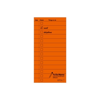 MIDORI Memo Pad To Do List Orange (D91802346) / บันทึกช่วยจำ สีส้ม แบรนด์ MIDORI จากประเทศญี่ปุ่น