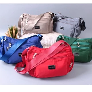 SIAMBAGSHOP(S1089) กระเป๋าสะพายข้าง ผ้าไนล่อนช่องเยอะสุดคุ้ม