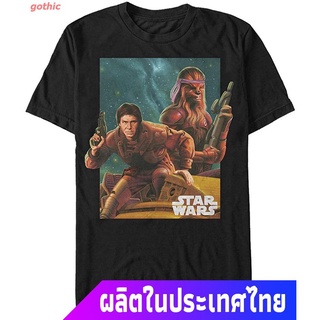 เสื้อยืดกีฬา Star Wars Mens Bandana And Han Graphic T-Shirt Popular T-shirts