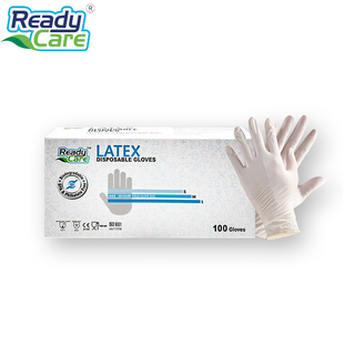 Readycare ถุงมือยางธรรมชาติแบบมีแป้ง Readycare Powdered Latex Disposable Gloves 100 ชิ้น