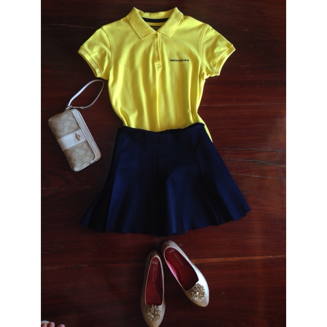 เสื้อยืด body grove สีเหลือง size s