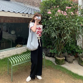 B6896 Maison sweatpants กางเกงวอร์มขายาวผ้ายืด เอวสม็อค มีสายรูดเอว เนื้อผ้าเป็น cotton ผ้าหนา มี texture ลายผ้า