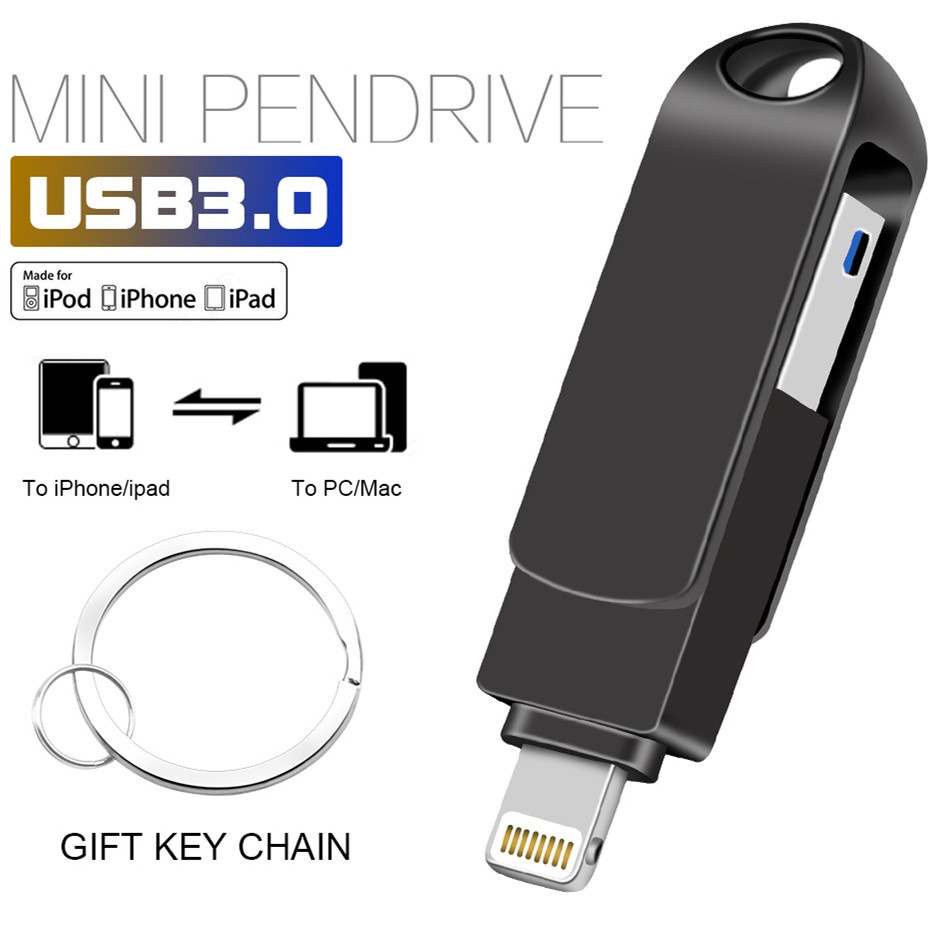 แฟลชไดรฟ์ 512GB Usb 2in1 Otg Pen Drive สําหรับ iPhone อุปกรณ์จัดเก็บข้อมูลภายนอก #6
