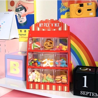 ตู้คีบเยลลี่สีแดง ตู้ใส่ขนม ตู้ใส่ลูกอม เยลลี่ Candy bar !