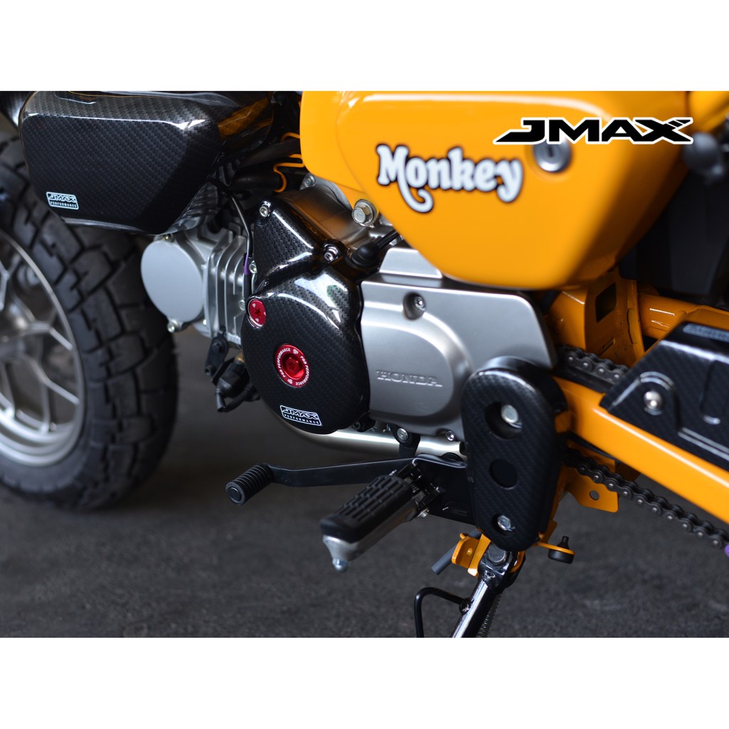 ครอบพักเท้า Honda MONKEY 125 ลายฟิล์มคาร์บอน 6D