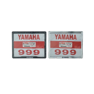 กรอบป้ายทะเบียนรถมอเตอร์ไซค์ YAMAHA ใส่ได้ทุกรุ่น ของแท้จากศูนย์ กรอบป้ายเหล็ก ACC01L0001