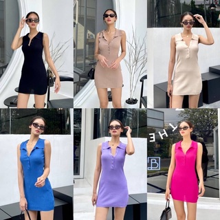 ♥️wynn♥️มินิเดรสผ้าknit แซ่บๆ พร้อมเสิร์ฟแล้วค่าา เดรสสั้นผ้าไหมพรมทอ เนื้อนุ่ม ผ้ายืดได้เยอะ