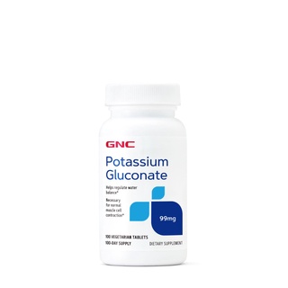 GNC Potassium Gluconate 99mg 100 tablets regulate water balance โพแทสเซียมกลูโคเนต ควบคุมสมดุลของน้ำ