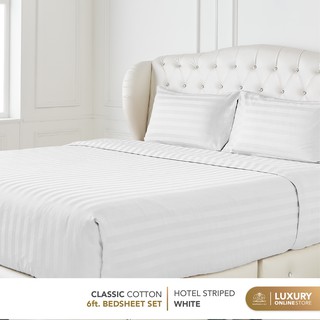 ชุดผ้าปูที่นอนรัดมุม Luxury Cotton (หมอนโรงแรม 6 ดาว Luxury) จัดส่งฟรี!!