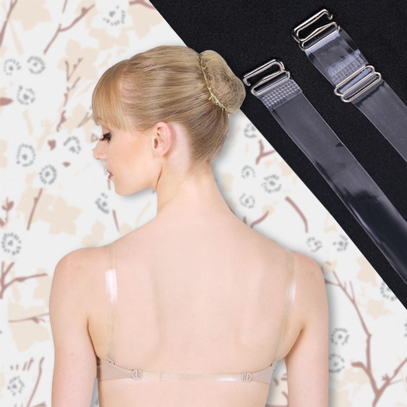 สินค้าพร้อมส่งจากไทย Angle Bra   (N234) สายเสื้อใน สายสีใส 1 คู่ ตะขอเหล็กอย่างดี