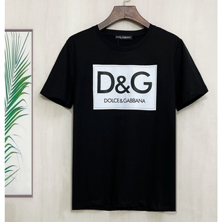 D0lce&amp;gabba 2021 เสื้อยืดแขนสั้นคอกลมพิมพ์ลายโลโก้สําหรับผู้ชาย