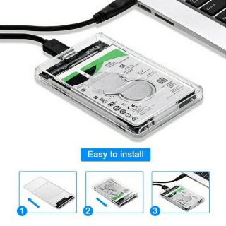 Transparent 2.5 inch HDD SSD Case Sata to USB 3.0 Adapter Free 5 Gbps Box Hard Drive