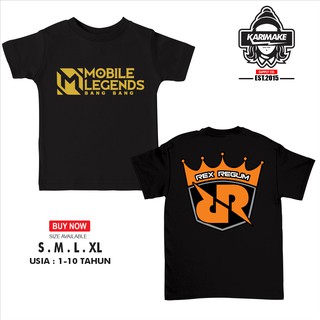 เสื้อยืดผ้าฝ้ายพิมพ์ลายแฟชั่น เสื้อยืด พิมพ์ลายเกม Mobile Legends Team RRQ Regum Qeon E สําหรับผู้ชาย