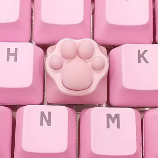 ปุ่มคีย์แคปโลหะลาย อุ้งเท้าแมว Cat Paw Keycap ตรงอุ้งเท้าทำมาจากยางซิลิโคน ปุ่มคีย์บอร์ด สำหรับ Mechanical Keyboard #8