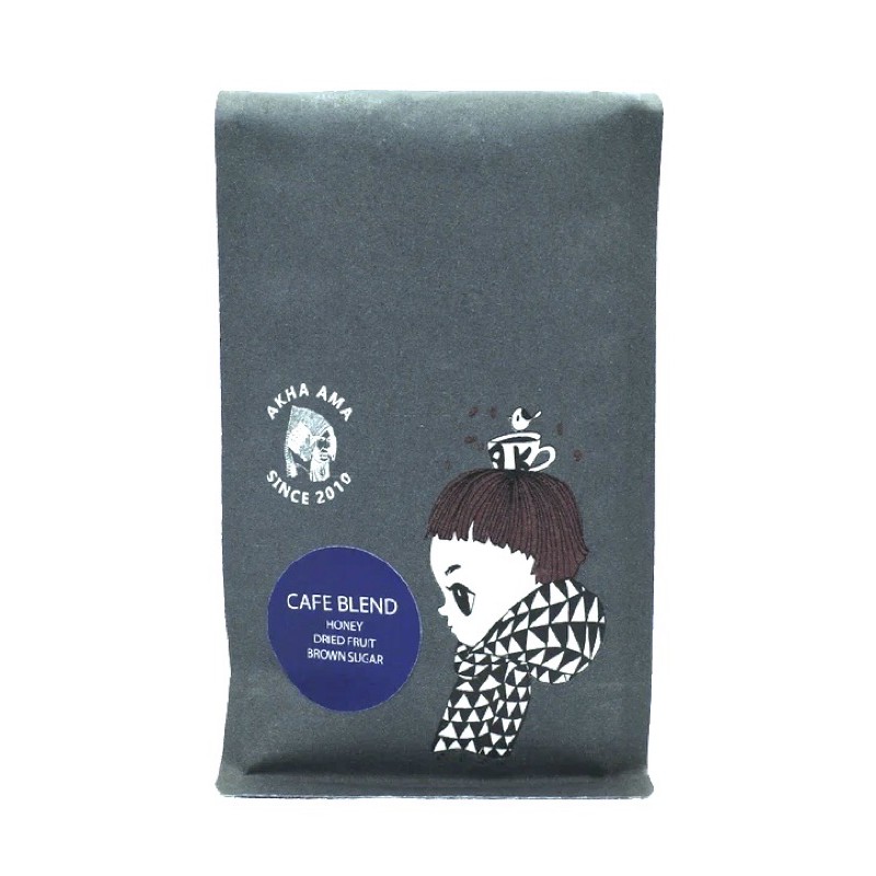 Akha Ama Coffee คั่วใหม่!! - CAFE BLEND 250g เมล็ดกาแฟคั่วบด อาข่า อาม่า