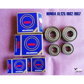 "NSK" HONDA XL125 year 1982-1987 FRONT &amp; REAR WHEEL BEARING SET “JAPAN “  // ชุดลูกปืนล้อหน้า-หลัง ลูกปืน