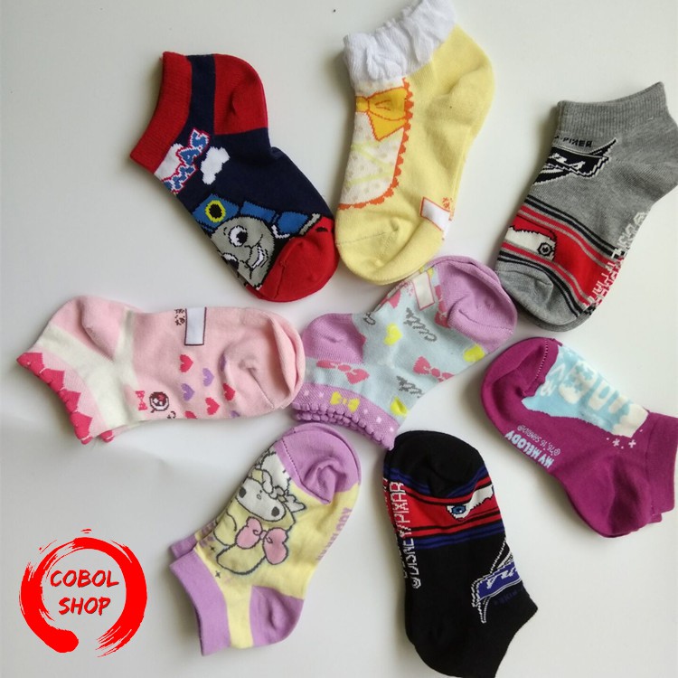 COBOL สินค้าโล๊ะสต๊อก ค้างโกดัง หลุด QC ถุงเท้า boat sock คละลายถูกที่สุด เลือกลายไม่ได้ ขายส่ง