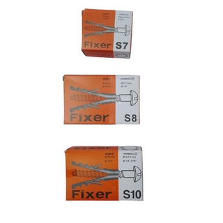 Fixer หัวระเบิดพลาสติก ปุ๊กพลาสติก พุกพลาสติก เบอร์ 7 เบอร์ 8 เบอร์ 10