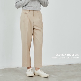 HMT กางเกงขายาวรุ่น Georgia ทรงกระบอก - สีเบจ / Georgia - beige