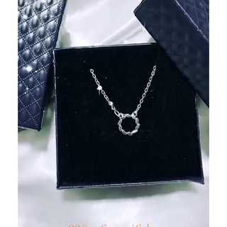 LLRB | สร้อยคอเงิน925 พร้อมจีเกลียววงกลม Spiral circle necklace Silver925