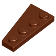 [534] ชิ้นส่วนเลโก้ Lego Part Wedge, Plate 4 x 2 Right (41769) ราคา/ชิ้น