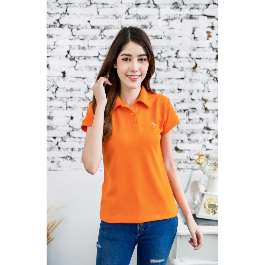 เสื้อโปโลสีสัมเข้ม เสื้อคอปก