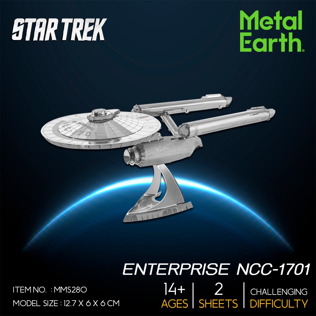 Model Stainless Star Trek USS Enterprise NCC-1701 MMS280