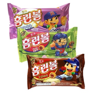 พร้อมส่ง 홈런볼 초코/무지방 ขนมสอดใส้ช็อคโกแลต Home Run Ball 46g