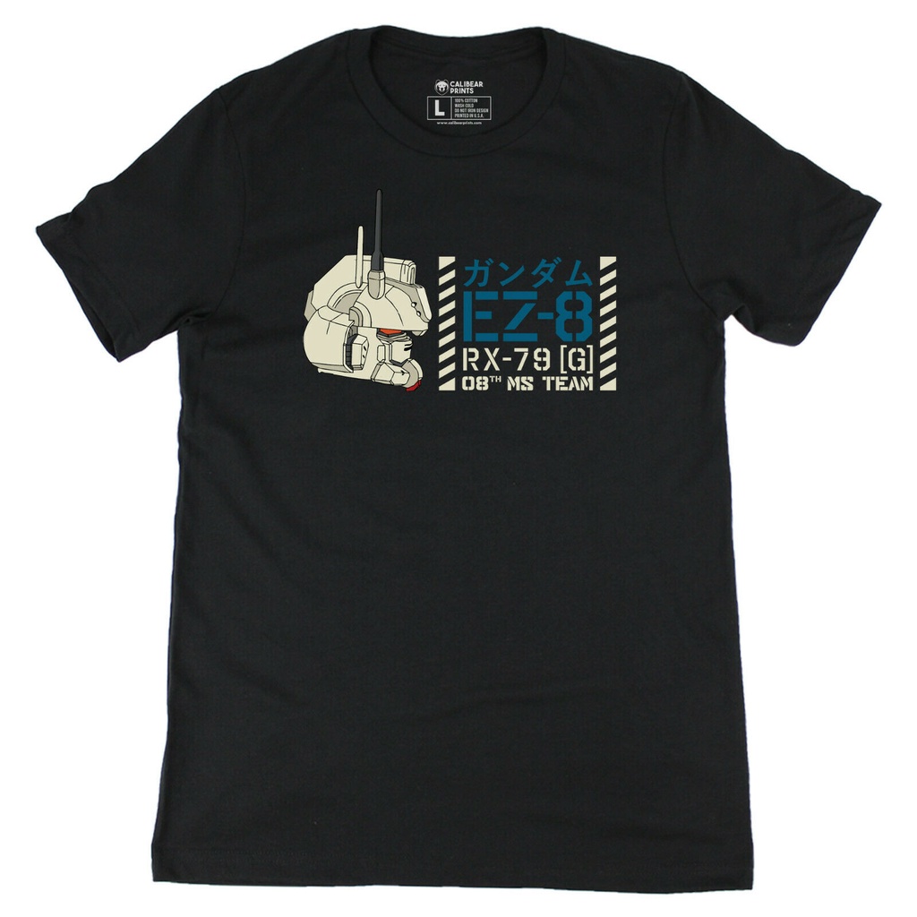Slim Fit Tops Gundam Rx-79 [G] Ez-8 08Th Ms Team Anime Graphic Art Novelty Tee Cool Daily Wear
