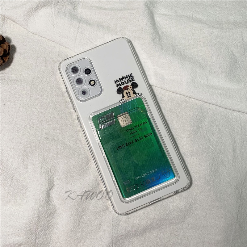 เคสโทรศัพท์มือถือแบบนิ่ม TPU ใส พร้อมช่องใส่บัตร ลายการ์ตูน สําหรับ Samsung A51 A71 A52 A72 S20 Plus A21S A32 ราคา ถูกที่สุด ดีลบีเคเค แกลเลอรีภาพที่ 8