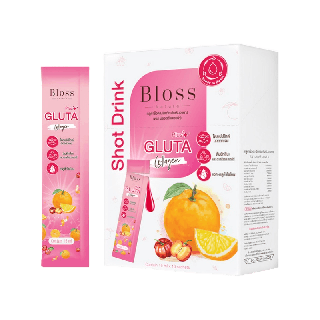 บลอส กูลต้า ช็อต ขนาด 15 กรัม x 10 ซอง Bloss Gluta Shot 15 g. x 10 Pcs กูลต้า คอลลาเจน เพื่อผิวสวย ผิวกระจ่างใส งานผิว