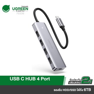 ราคาUGREEN USB C Hub 4 Ports Type C to USB 3.0 Hub with 5V Micro USB PD รุ่น 70336 สำหรับ โน๊ตบุ๊ค MacBook Pro, iMac, iPad Pro โทรศัพท์มือถือ สมาร์ทโฟน Galaxy Note 10 S10 S9, LG, Google Chromebook Pixelbook,XPS, Rift S,Yoga