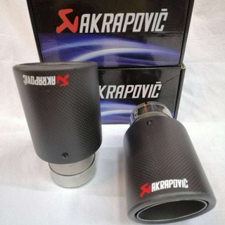 ปลายท่อ akrapovic เเบบเดี่ยว หัวเต็ม ฝั่งสวม 2.5  ฝั่งปลาย3.5 นิ้ว (ราคาต่อ1ชิ้น)