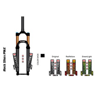 สติกเกอร์ ติดโช๊ค Rockshox pike