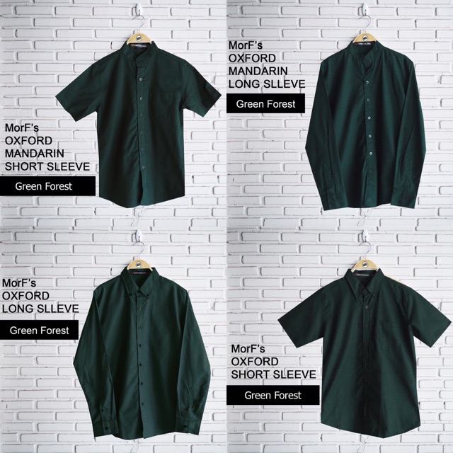 GO GREEN  เสื้อเชิ้ต ออกซ์ฟอร์ด แขนสั้น สีเขียว #1