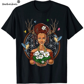 เสื้อยืดโอเวอร์ไซส์Ayahuasca Shaman Hippie Psychedelic Dmt Fantasy Forest แม่มดเสื้อยืด 2022 ฤดูร้อนใหม่ mens tshirtS-3X