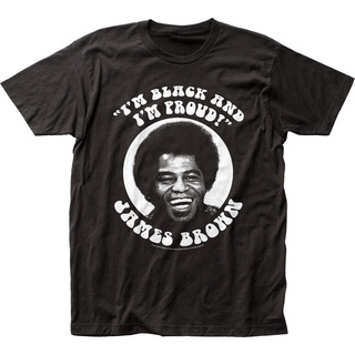 เสื้อยืดวงดนตรีเสื้อยืดลําลอง ผ้าฝ้าย 100% แขนสั้น พิมพ์ลาย James Brown สีดํา และสีน้ําตาล สําหรับผู้ชายall size