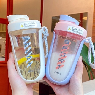 แก้วเชค แก้วชงเวย์ เชคเกอร์ กระบอกเชค เวย์โปรตีน+ ช่องใส่วิตามิน 590มล. Shaker Bottle