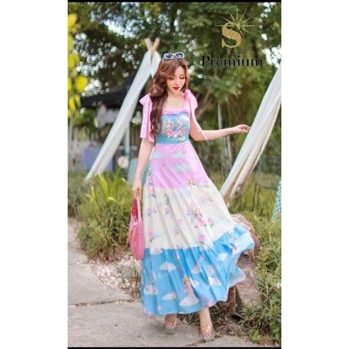 เดรสผูกไหล่ งานป้าย Lady sunshine