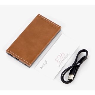 แท้❗️Eloop รุ่น E26 แบตสำรอง Leather Power Bank หุ้มหนังแท้ ทูโทน สวยงาม ความจุ 12000mAh ฟรีสายชาร์จ Micro USB​ (ของแท้​