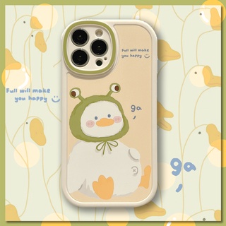 ใหม่ เคสโทรศัพท์มือถือหนา ลายการ์ตูนกบ เป็ดน่ารัก สําหรับ iphone case se 2022 7 8 plus XR 11 12 13 pro max