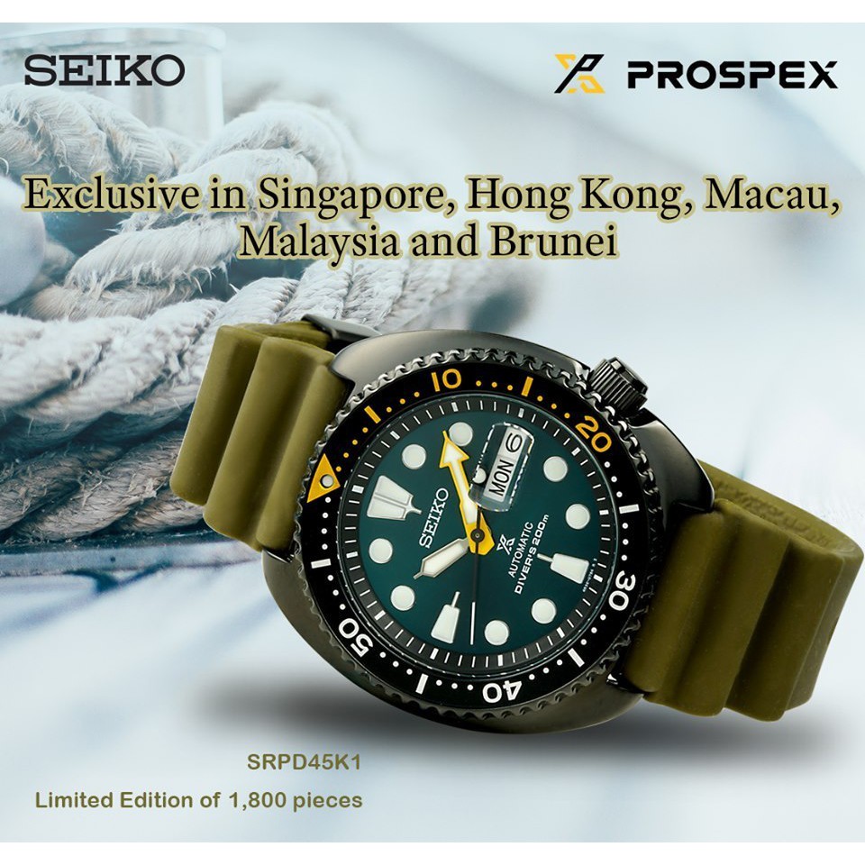 นาฬิกาข้อมือ Seiko Turtle Sea Grapes SRPD45K1 Limited Edition 1800 pcs ของใหม่ ของแท้100%