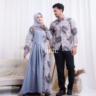 Gamis COUPLE ชุดคู่ สีเทาธรรมชาติ