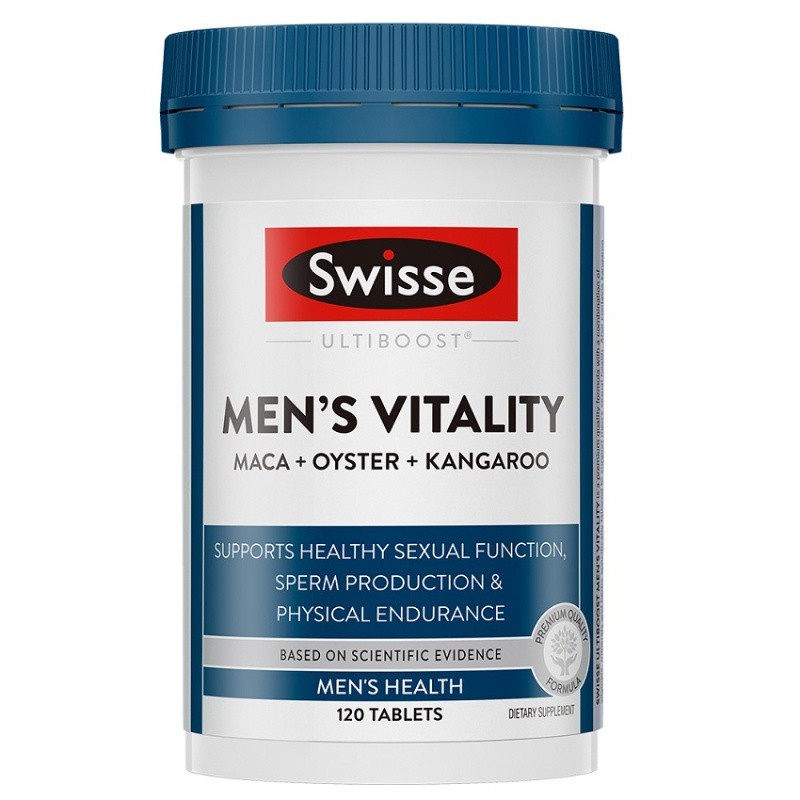 Swisse Ultiboost Men's Vitality Maca Oyster Kangaroo จิงโจ้ มาเก๊า หอยนางรม นำเข้าจากออสเตรเลีย พลัง